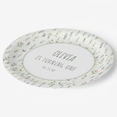 Wildflower Garden 1e Verjaardag Papier Borden Papieren Bordje (Gekanteld)