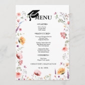 Wildflower Garden Afstudeerfeest Menu (Voorkant)