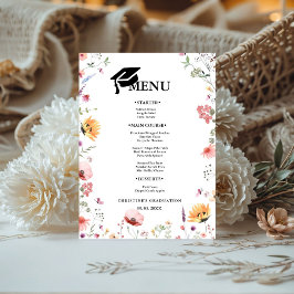 Wildflower Garden Afstudeerfeest Reclamebord Met Voetstuk