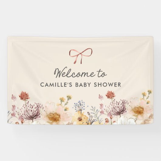 Wildflower Garden Baby shower Banner (Horizontaal)