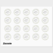 Wildflower Garden Baby shower Dank je wel Ronde Sticker (Vel)