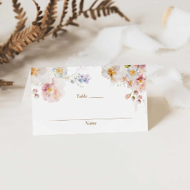 Wildflower Garden Baby shower gevouwen Plaatskaartje
