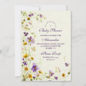 Wildflower Garden Baby shower Kaart (Voorkant)