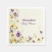 Wildflower Garden Baby shower Servet (Voorkant)