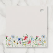 Wildflower Garden Beige Wedding Dank u Bedankjes Labels (Achterkant)