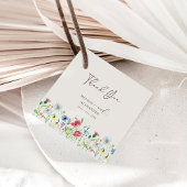 Wildflower Garden Beige Wedding Dank u Bedankjes Labels