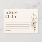Wildflower Garden Blooms Advies voor de bruid Informatiekaartje (Voorkant)