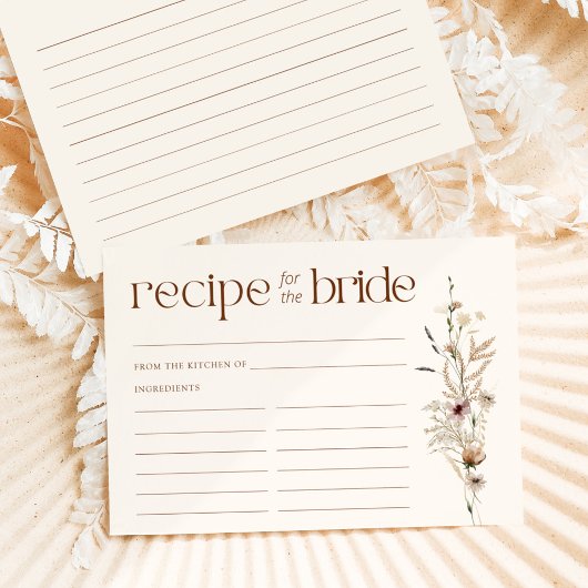 Wildflower Garden Blooms Advies voor de bruid Informatiekaartje