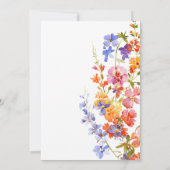 Wildflower Garden Boho Floral Elegante bruiloft Save The Date (Achterkant)