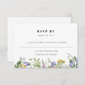 Wildflower Garden Boho Wedding RSVP-kaart Informatiekaartje