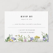 Wildflower Garden Boho Wedding RSVP-kaart Informatiekaartje (Voorkant)