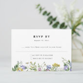 Wildflower Garden Boho Wedding RSVP-kaart Informatiekaartje