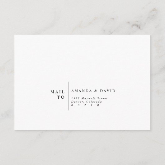 Wildflower Garden Boho Wedding RSVP-kaart Informatiekaartje (Achterkant)