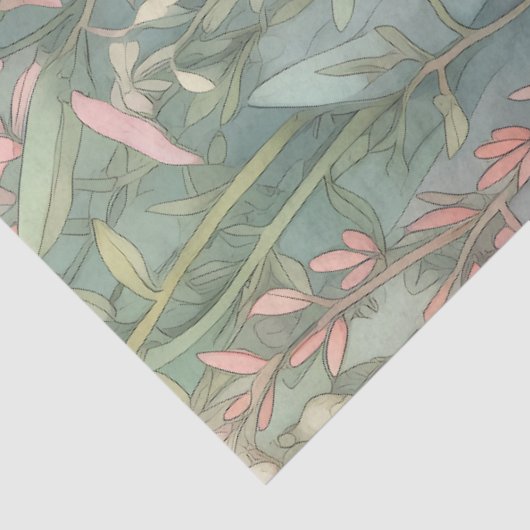 Wildflower Garden Botanische Decoupage Tissuepapier (Detail)