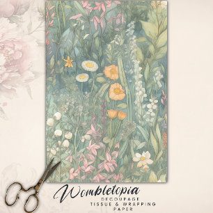  Wildflower Garden Botanische Decoupage Tissuepapier