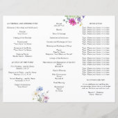  Wildflower Garden bruiloft ceremonie programma (Achterkant)