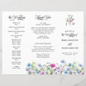  Wildflower Garden bruiloft ceremonie programma (Voorkant)