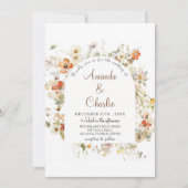 Wildflower Garden bruiloft uitnodiging (Voorkant)