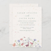 Wildflower Garden bruiloft uitnodiging (Voorkant / Achterkant)