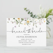 Wildflower Garden Brunch met de bruidsdouche Kaart (Staand voorkant)