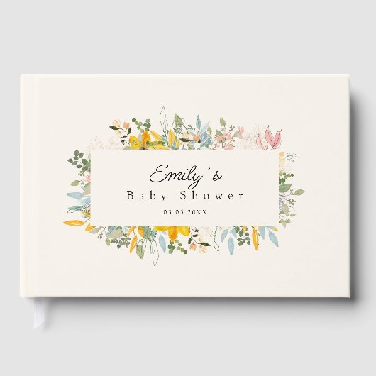 Wildflower Garden Charm | Baby Shower Gastenboek (Voorkant)