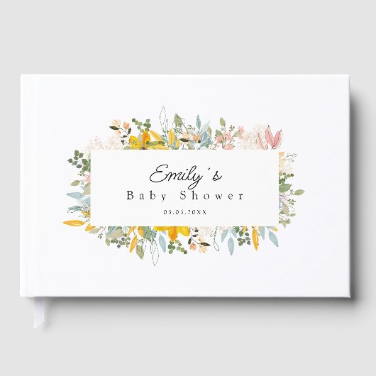 Wildflower Garden Charm | Baby Shower Gastenboek (Voorkant)