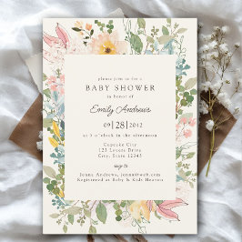 Wildflower Garden Charm | Baby Shower Kaart