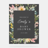 Wildflower Garden Charm | Baby shower Welkom Acryl Bord (Voorkant)