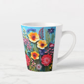 Wildflower Garden Coffee Mok – Bright Blue Sky De (Rechts)