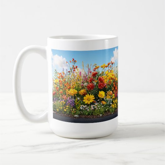 Wildflower Garden Coffee Mok. Koffiemok (Links)