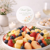 Wildflower Garden Cupcake Topper Ronde Sticker