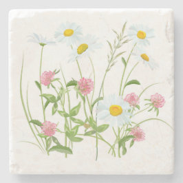 Wildflower Garden | Custom Stone Coaster Stenen Onderzetter