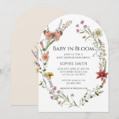 Wildflower Garden Een Baby shower in bloei Kaart (Voorkant / Achterkant)