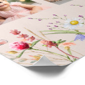 Wildflower Garden Eerste jaar Foto Milestone Sign Poster (Hoek)