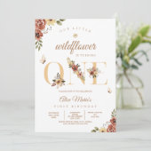 Wildflower Garden eerste verjaardag Kaart (Staand voorkant)