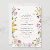 Wildflower Garden Elegant Bruiloft Kaart (Voorkant)