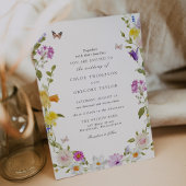 Wildflower Garden Elegant Bruiloft Kaart
