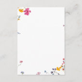 Wildflower Garden Elegant QR Code Wedding Details Informatiekaartje (Achterkant)