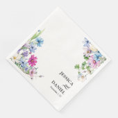 Wildflower Garden Elegante bloemenbruiloft Servet (Hoek)