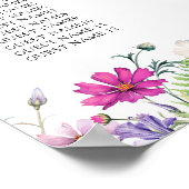 Wildflower Garden Flexibele tafel Zitkaart Poster (Hoek)