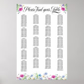 Wildflower Garden Flexibele tafel Zitkaart Poster (Voorkant)