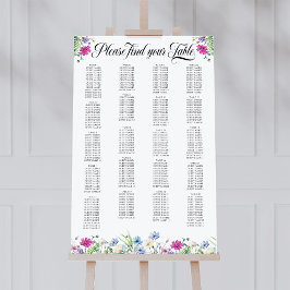 Wildflower Garden Flexibele tafel Zitkaart Poster