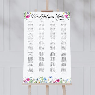 Wildflower Garden Flexibele tafel Zitkaart Poster
