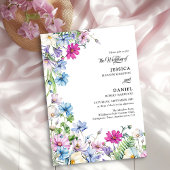 Wildflower Garden Floral Alles in één bruiloft Kaart