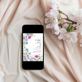 Wildflower Garden Floral Alles in één bruiloft Kaart