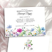 Wildflower Garden Floral bruiloft repetitie diner Kaart