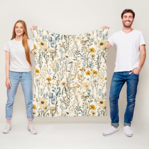 Wildflower Garden Floral Fleece Deken