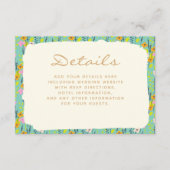 Wildflower Garden Floral RSVP Details Chic Informatiekaartje (Voorkant)