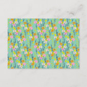  Wildflower Garden Floral RSVP Details Chic Informatiekaartje (Achterkant)