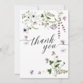 Wildflower Garden Foto Weddenschap Hartelijk dank Kaart (Voorkant)